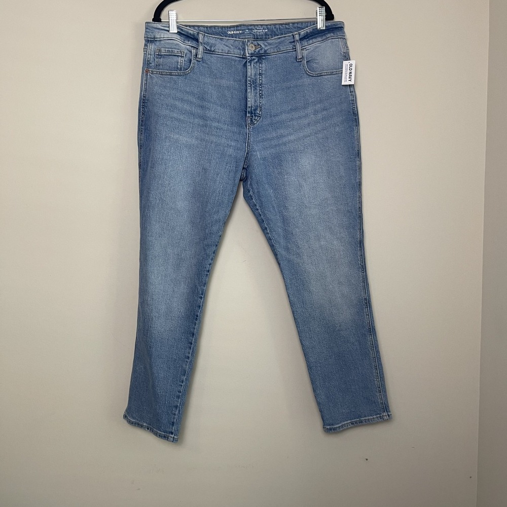 NWT‎ Old Navy High-Waisted Vintage Slim Jeans Light Wash Sz 16P